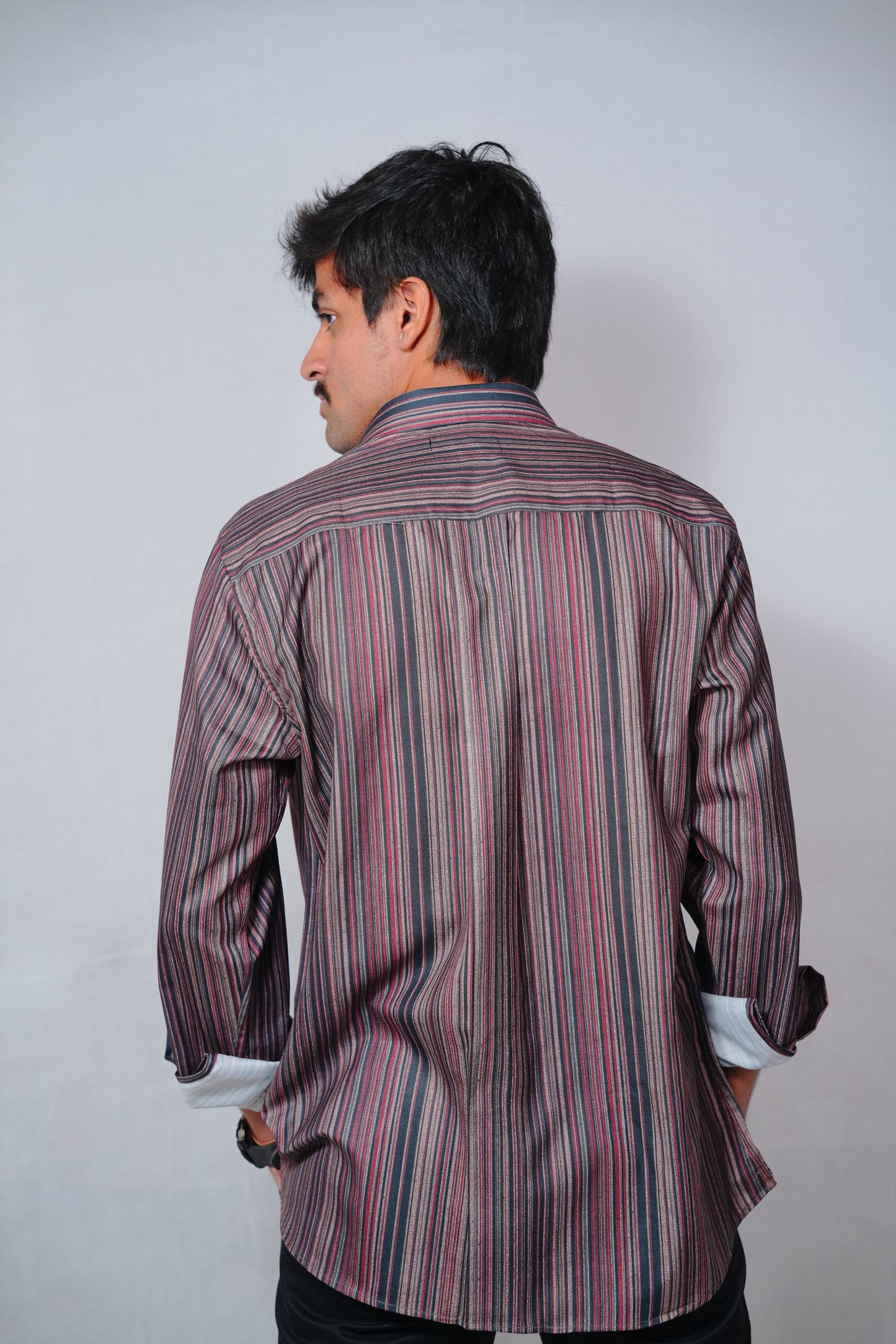 Printed Brown Lining Loose fit Shirt