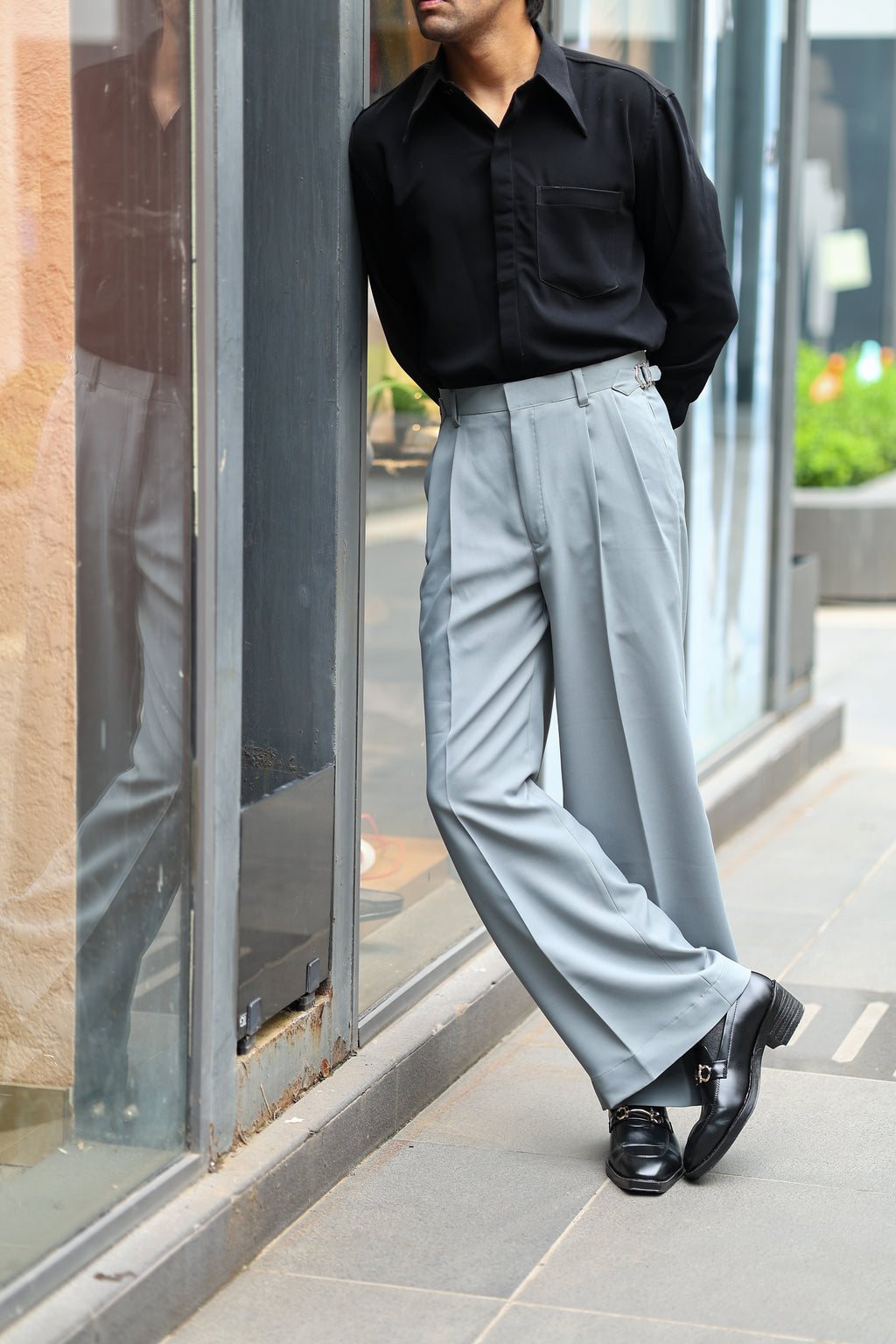 Greystone High Waist Dual Pleated Gurkha Trousers