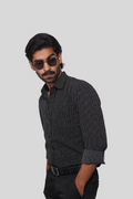 Black casual Slim Fit Shirt