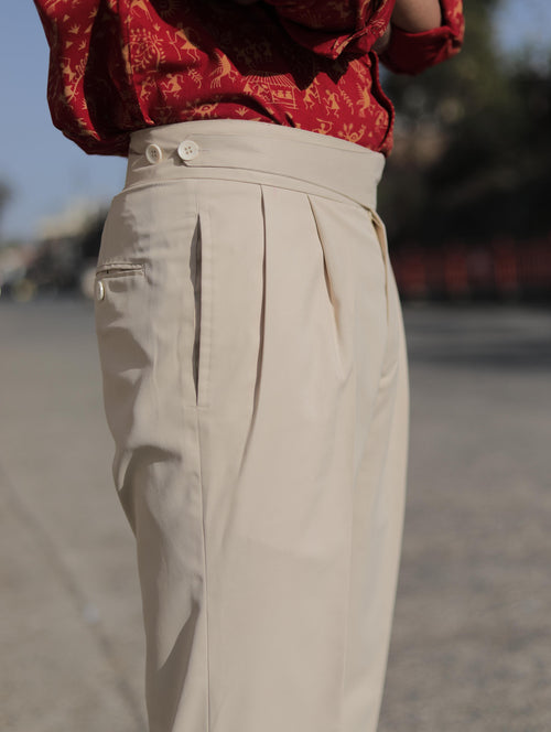 Beige buttoned Gurkha pants – view 2