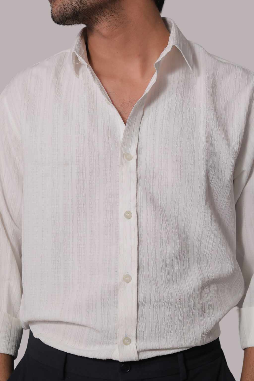 Men Opaque Stripped Loose fit Shirt