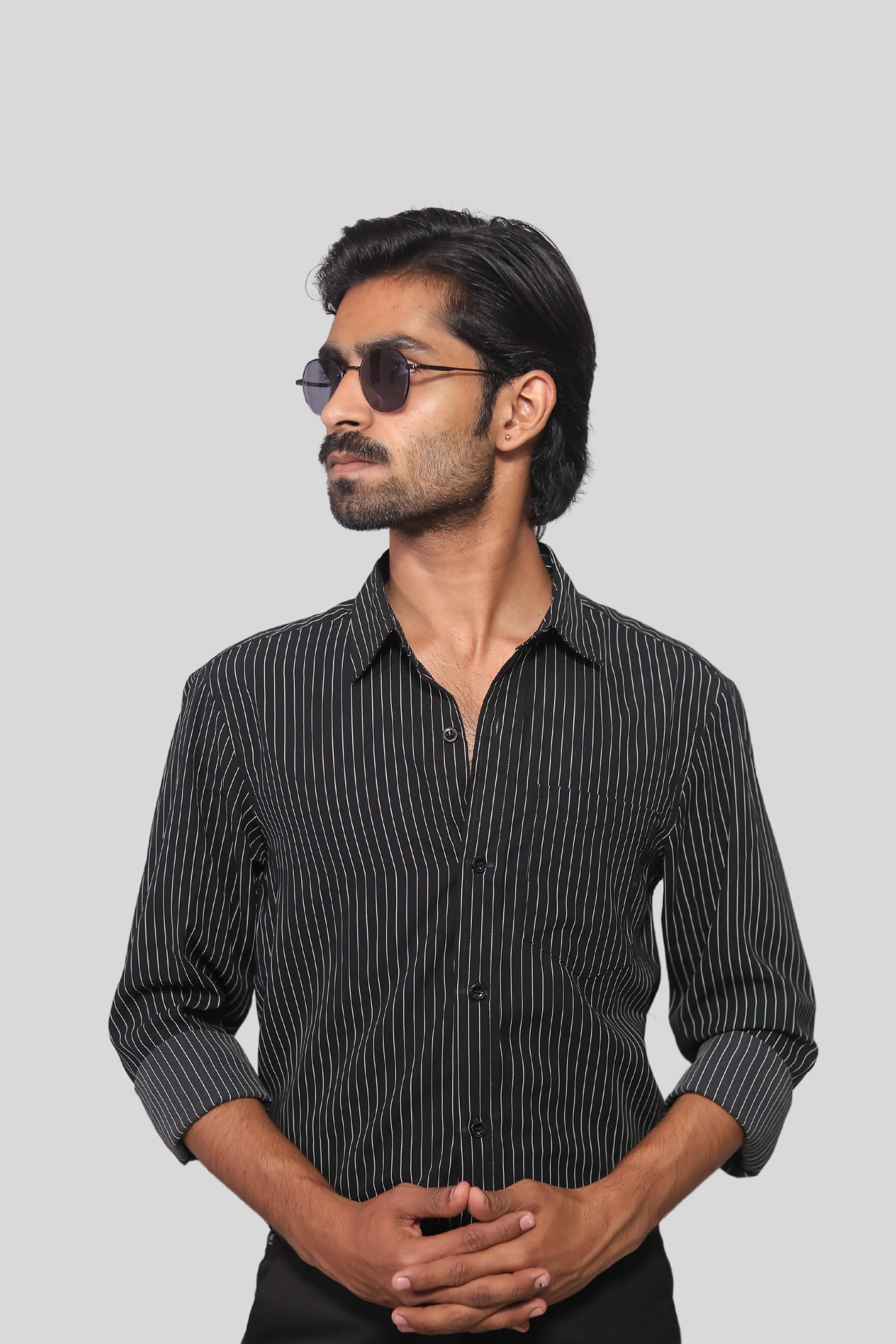 Black casual Slim Fit Shirt