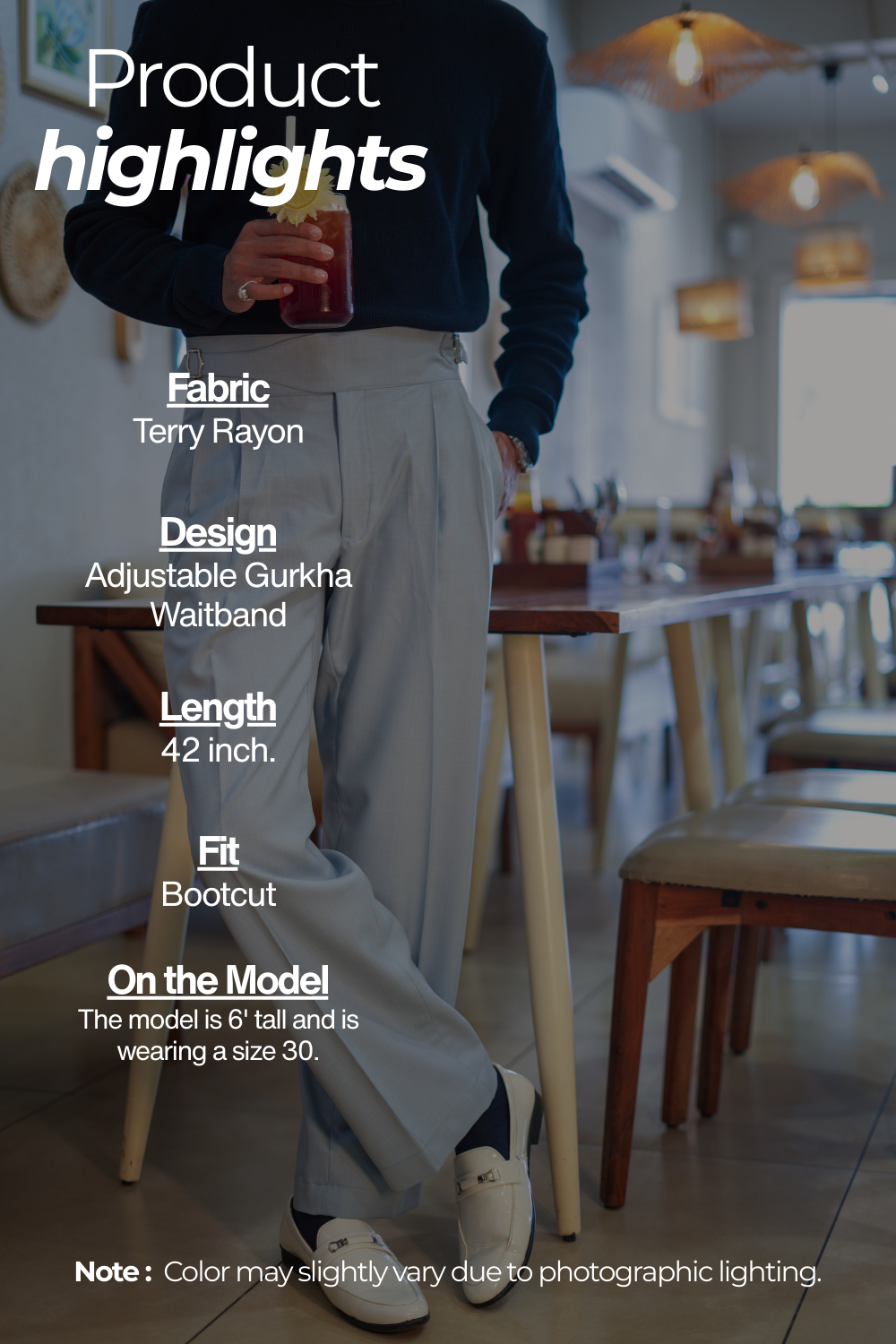 Ambar - Bootcut Gurkha Pants
