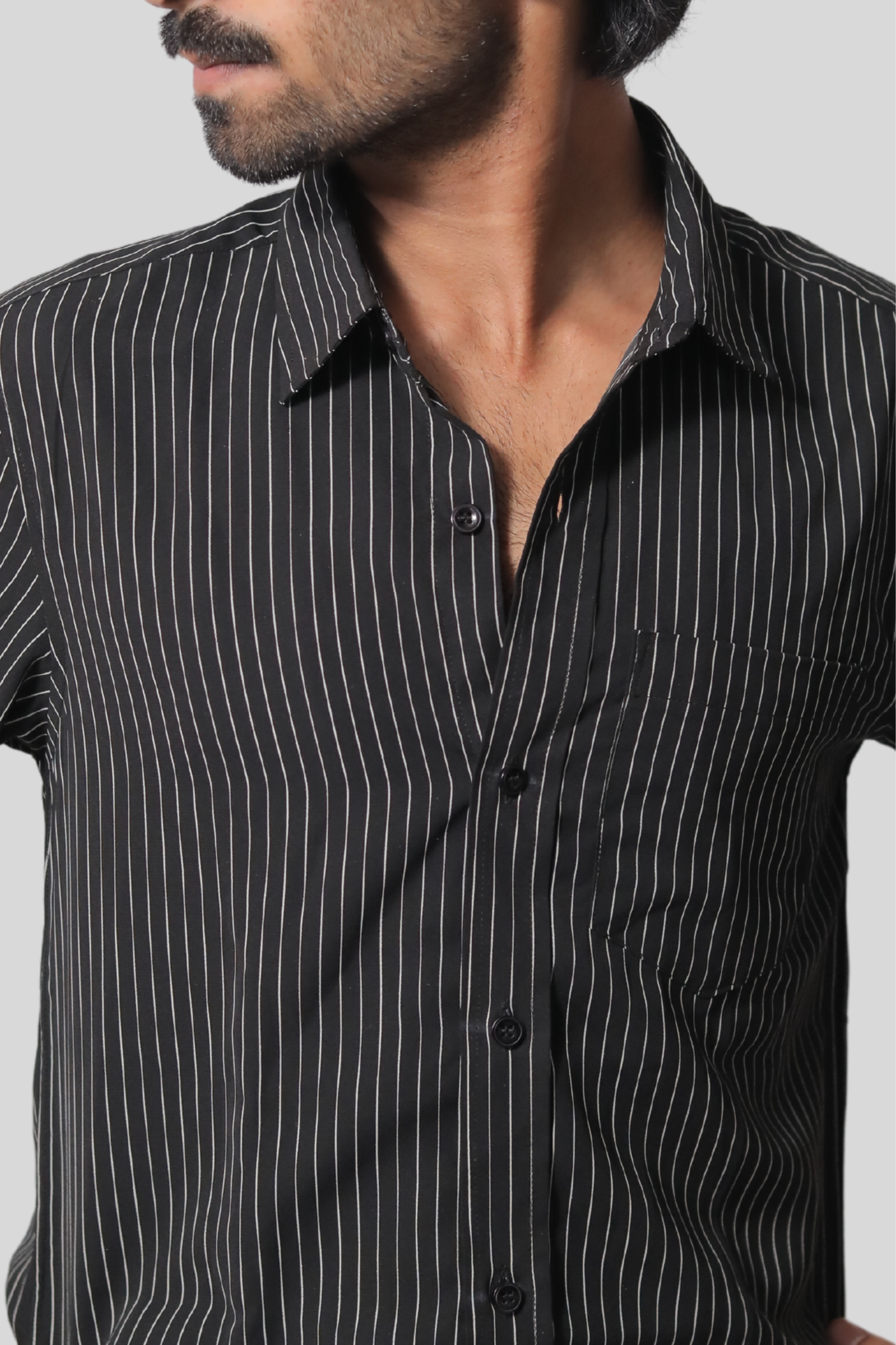 Black casual Slim Fit Shirt