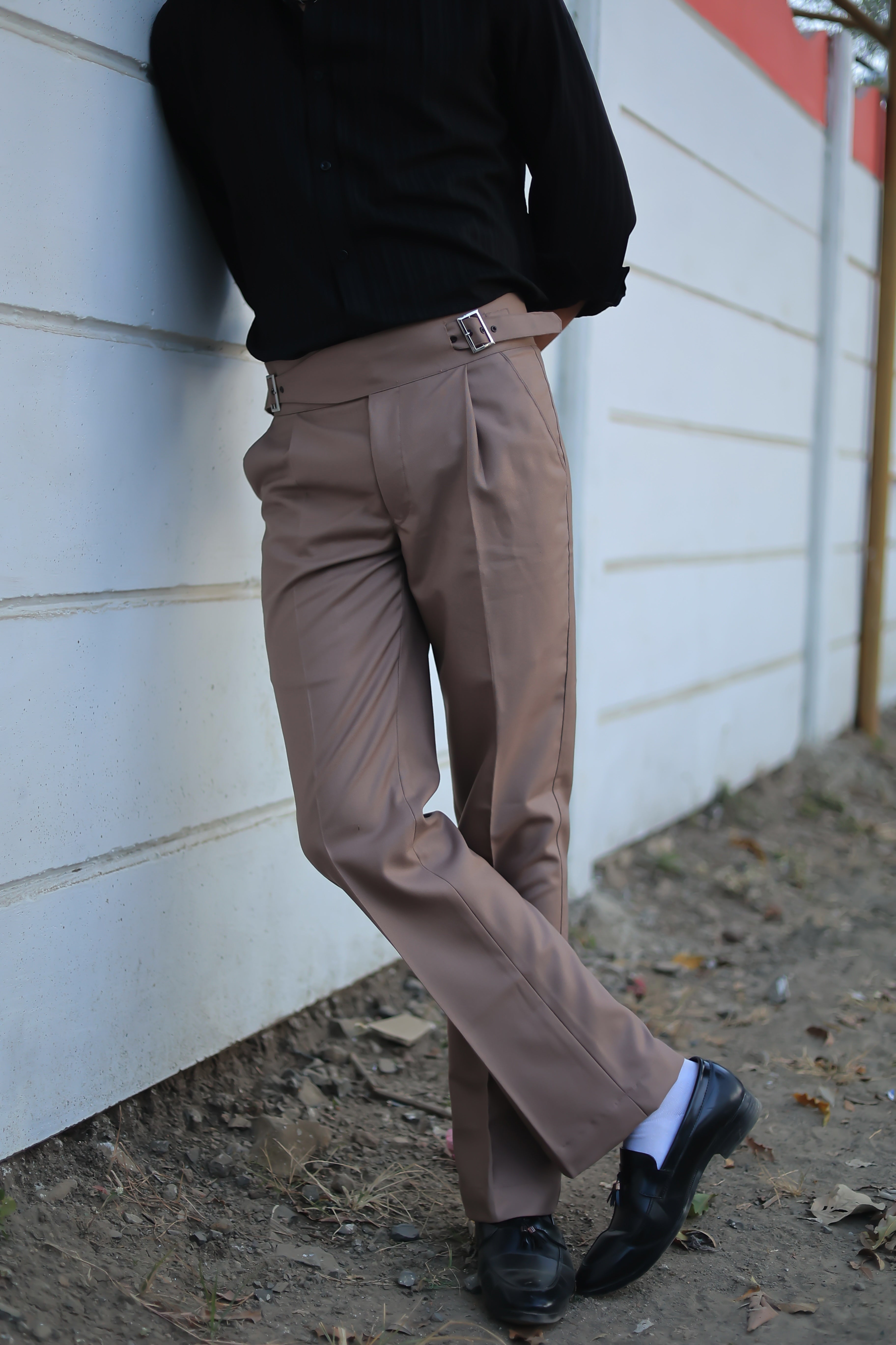 Cocoa Brown Bellbottom Gurkha pants