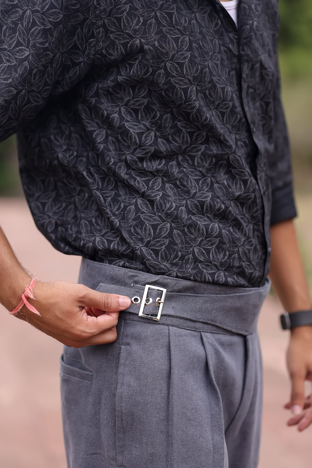 Raakh -  Bootcut Denim Gurkha pants