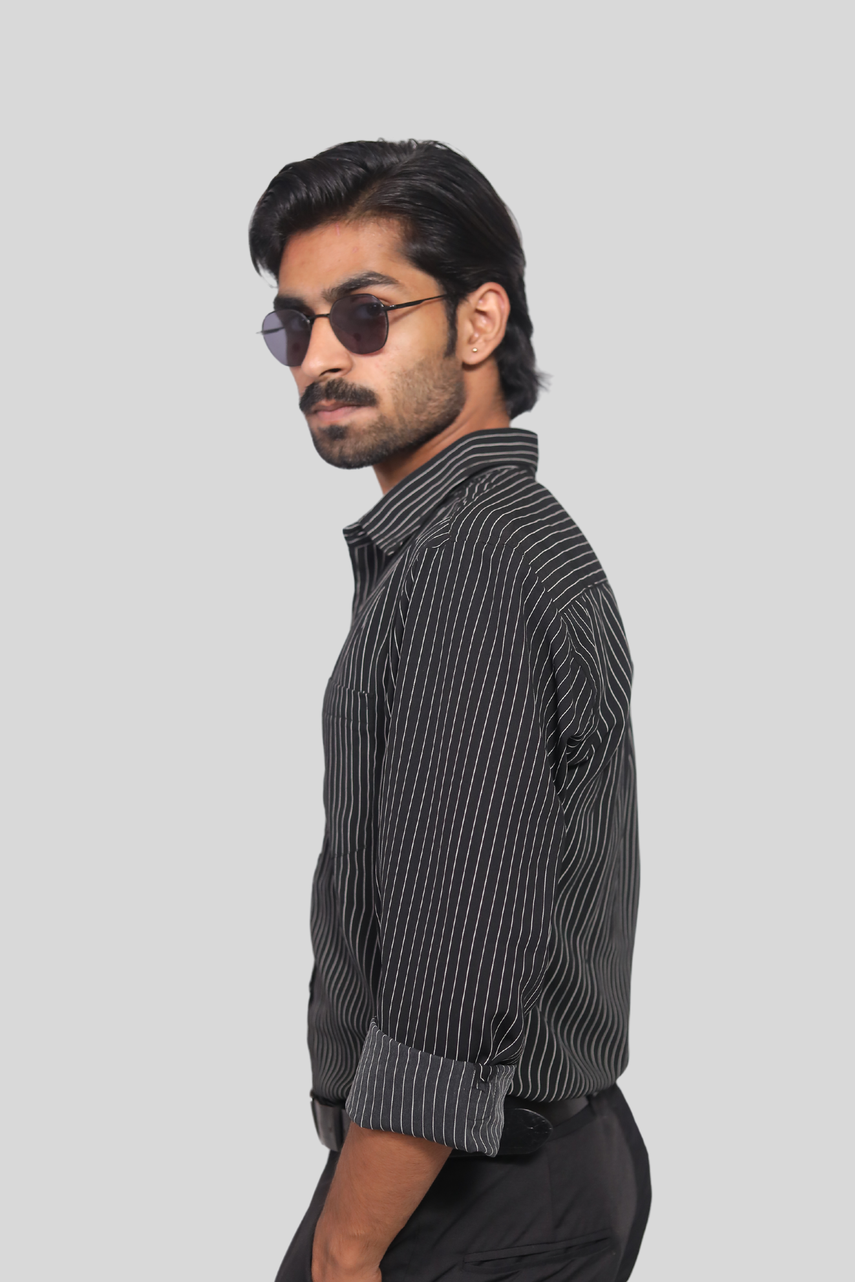 Black casual Slim Fit Shirt