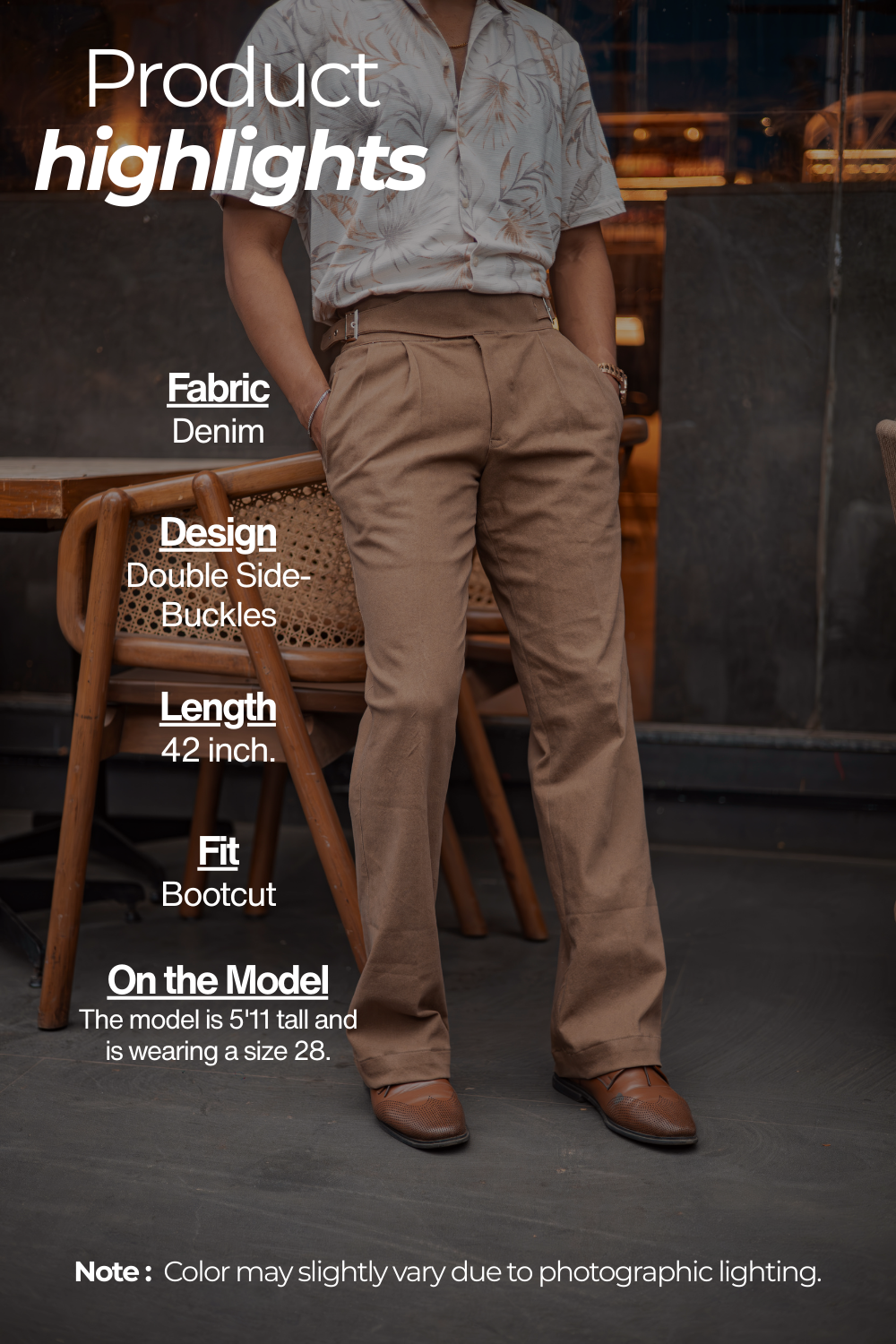 Mitti - Bootcut  Denim Gurkha Pants
