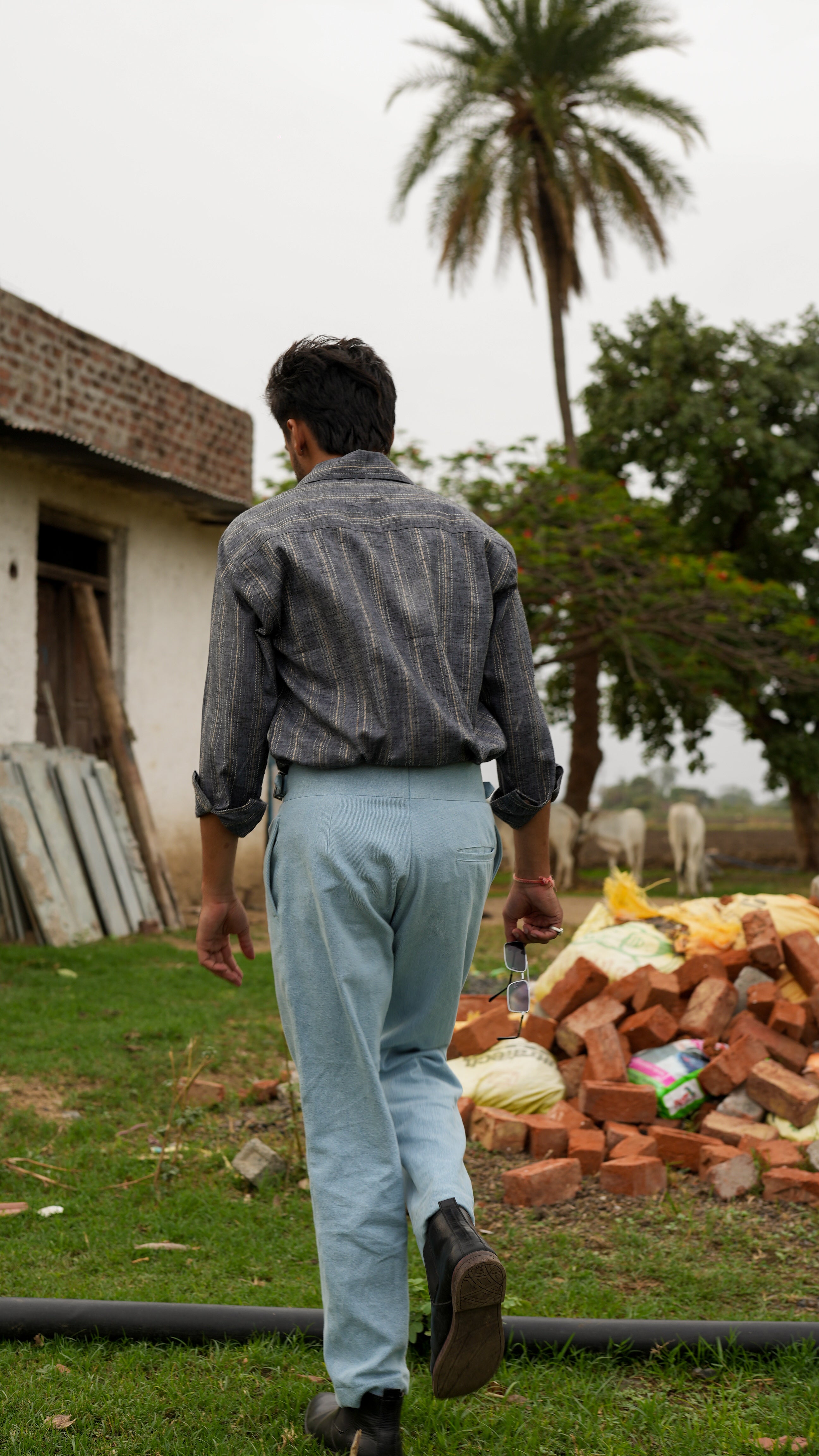 Neelgagan -  Bootcut Denim Gurkha pants