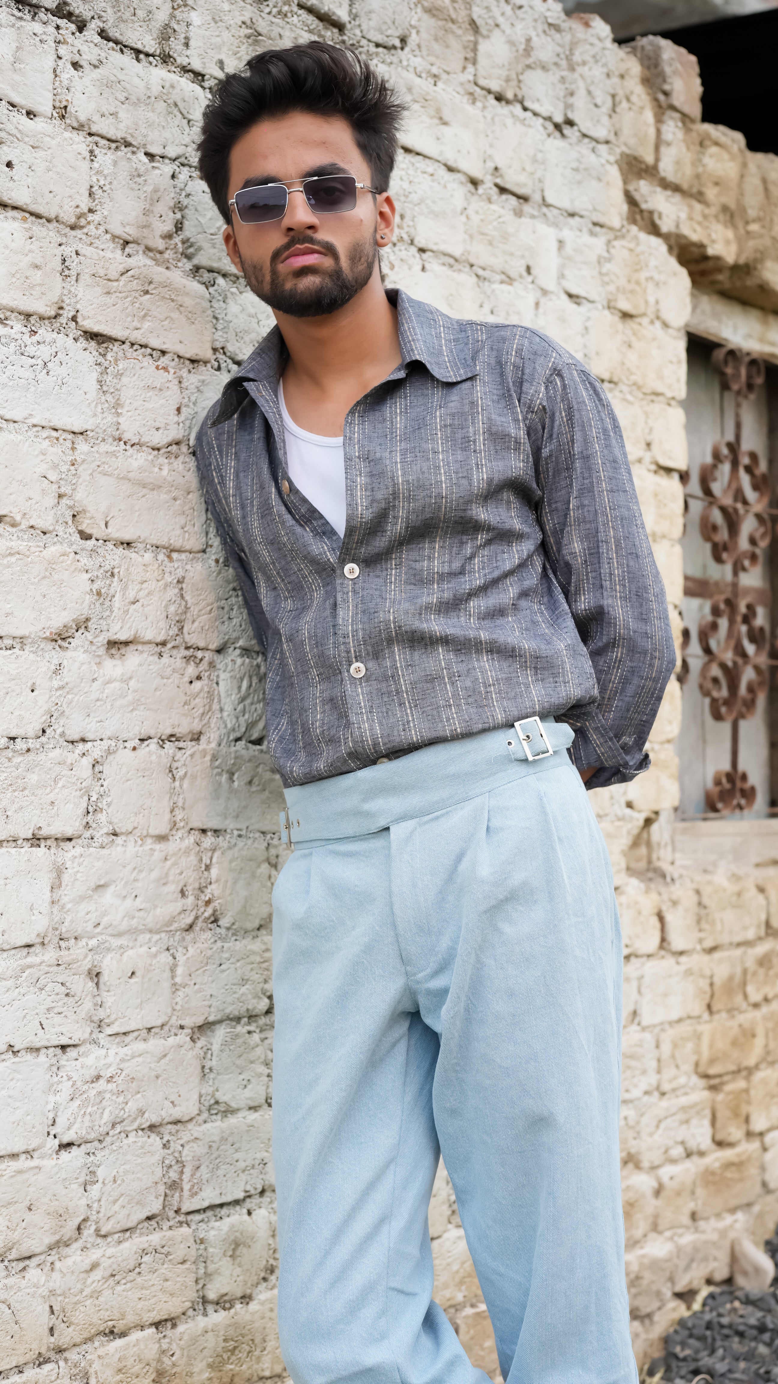 Neelgagan -  Bootcut Denim Gurkha pants