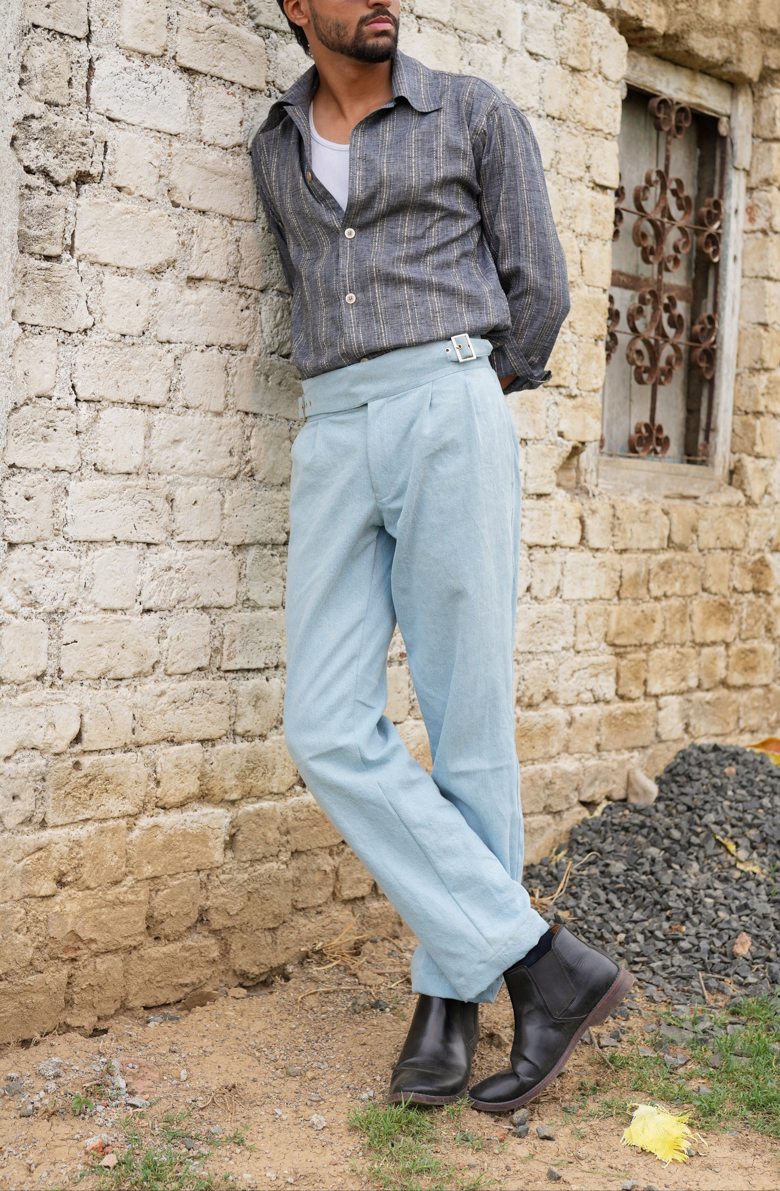 Neelgagan -  Bootcut Denim Gurkha pants