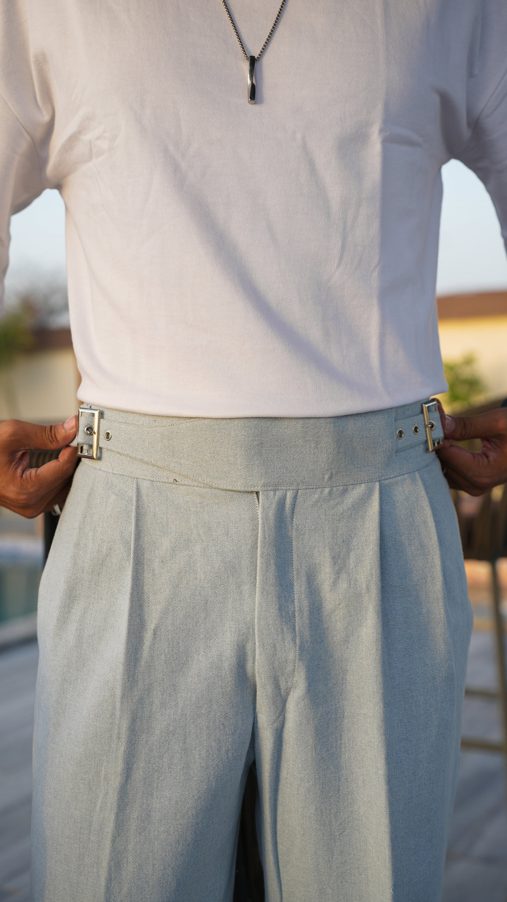 Neelgagan -  Bootcut Denim Gurkha pants