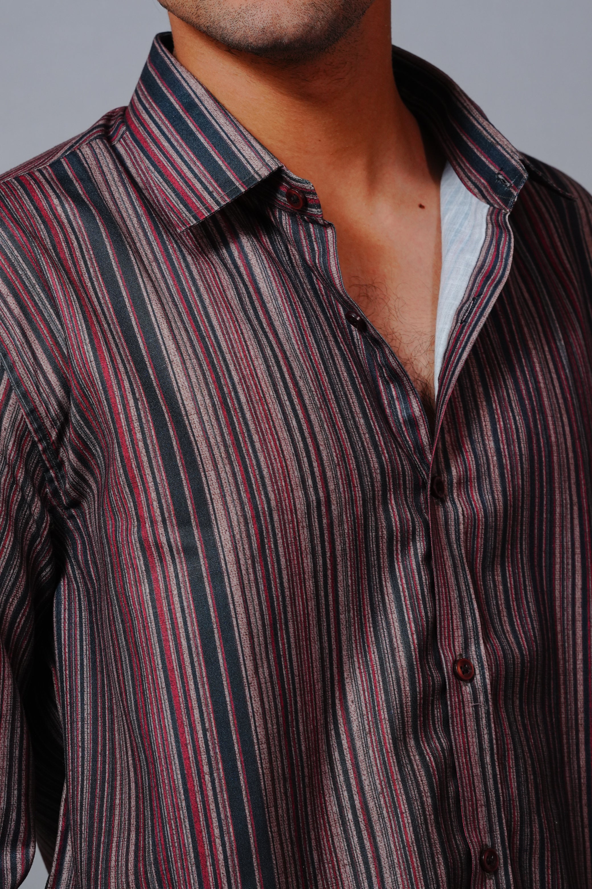Printed Brown Lining Loose fit Shirt