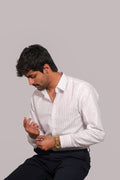 White Stripped Formal Shirt