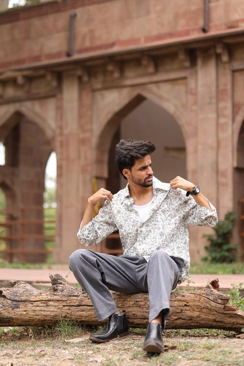 Baharon Phool Barsao cotton overshirt – view 2
