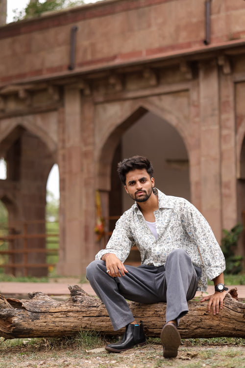 Baharon Phool Barsao cotton overshirt by Maker India