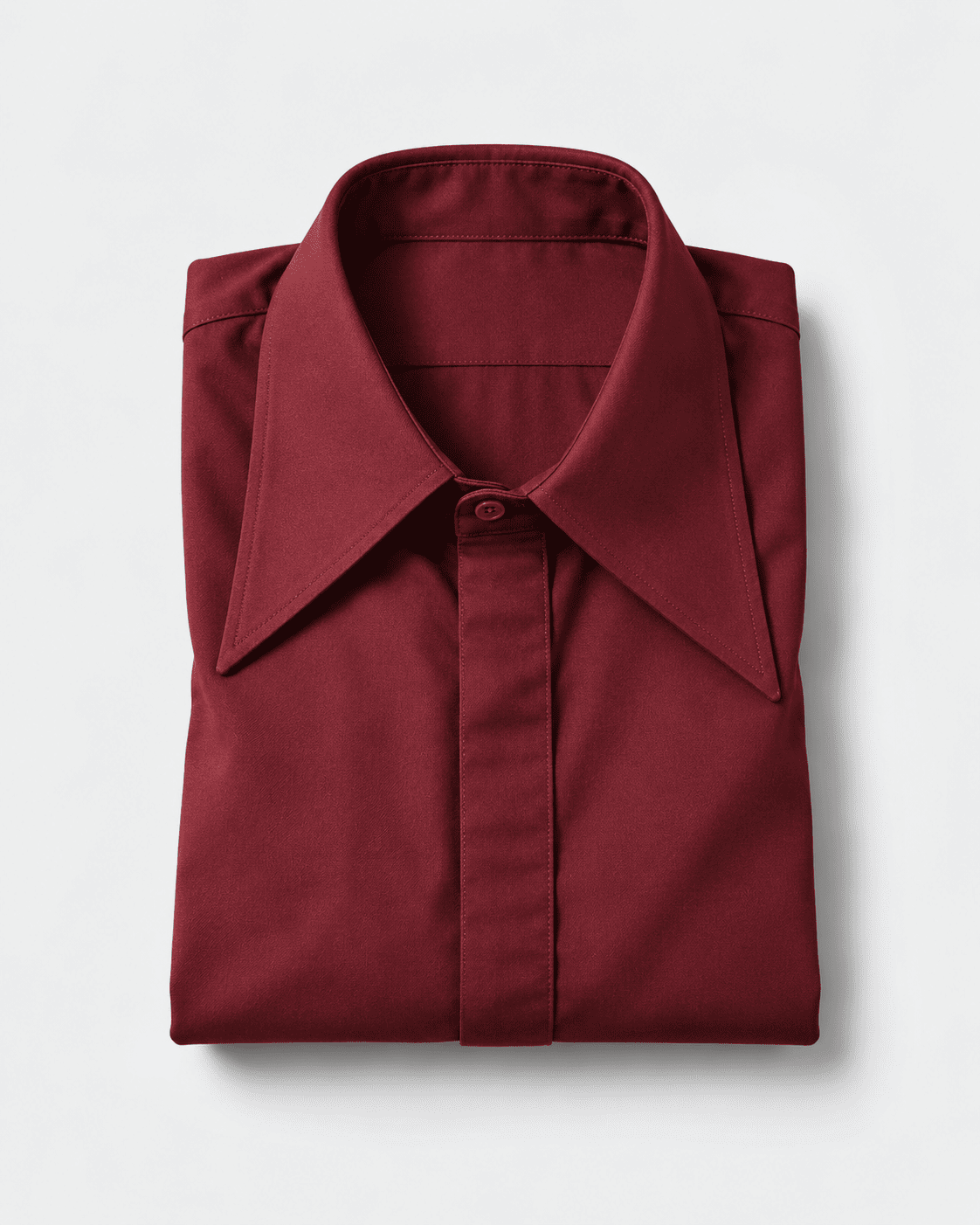 Burgundy Dagger Collar Shirt