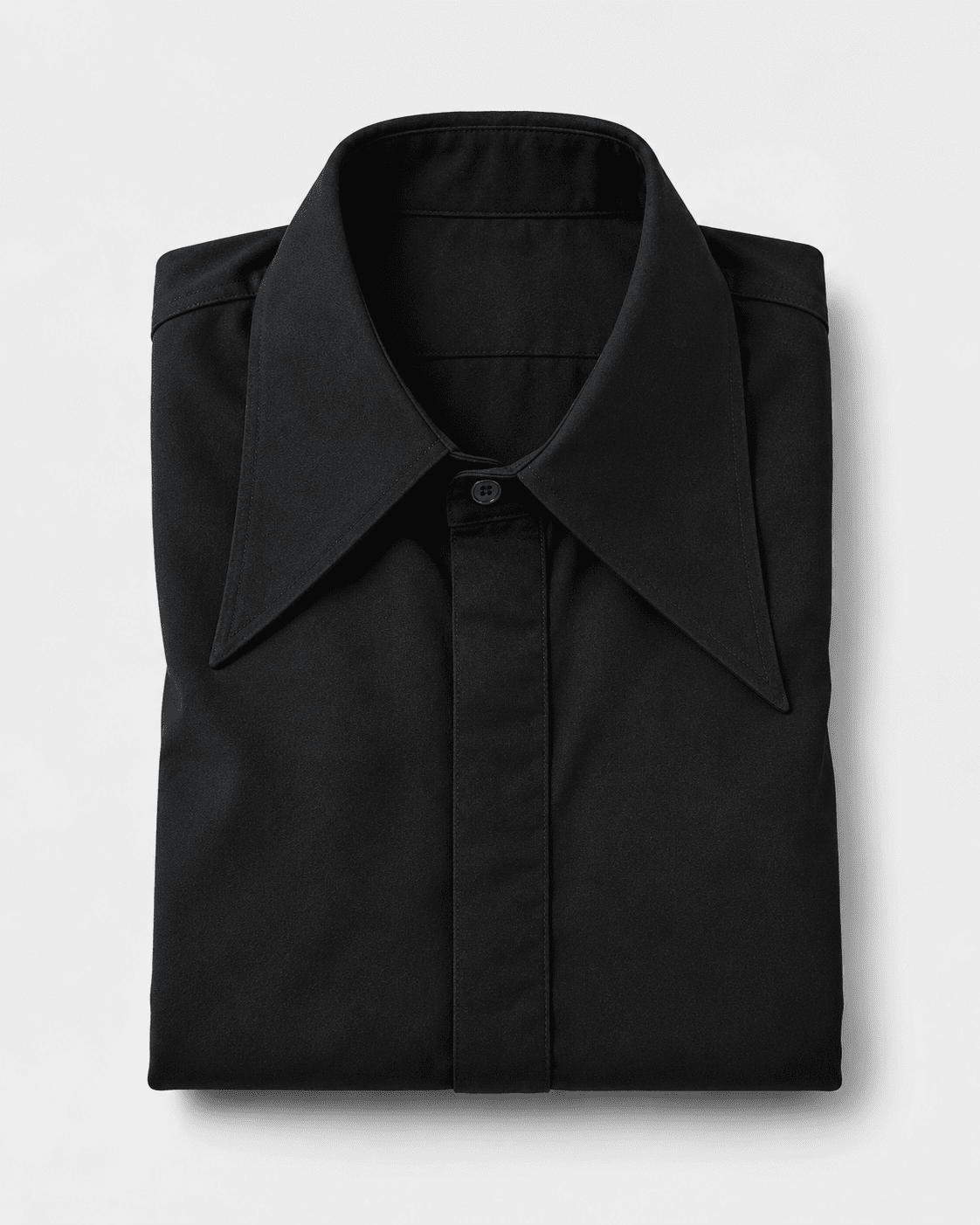 Midnight Black Dagger Collar Shirt