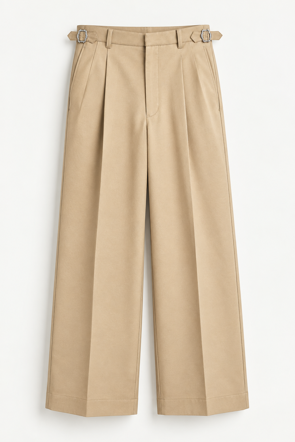 Charkhaa - Side Buckle Wide Leg Trousers