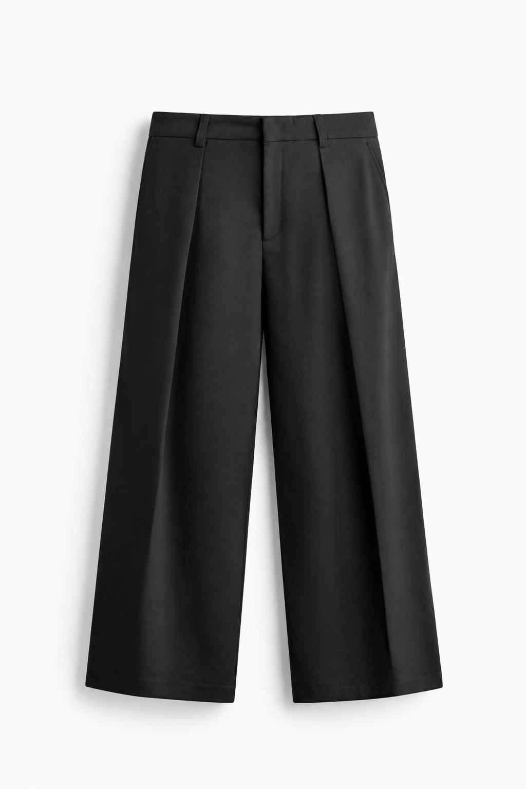 Black Pleated Trousers