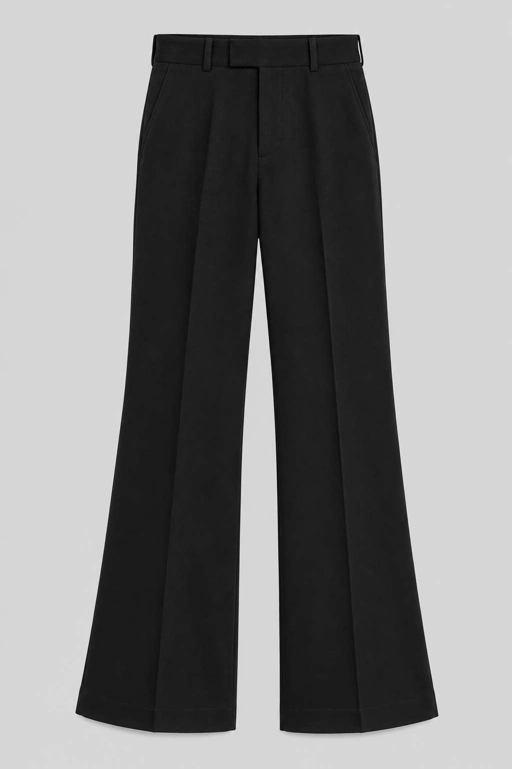 Black Highwaisted Flared Trousers