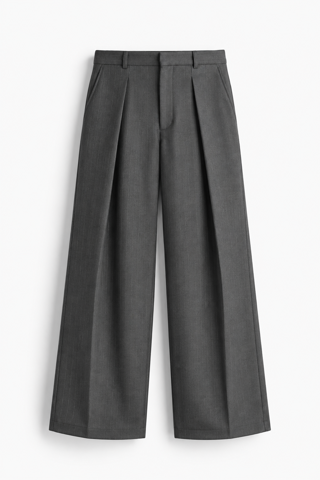 Slate Grey Pleated Trousers