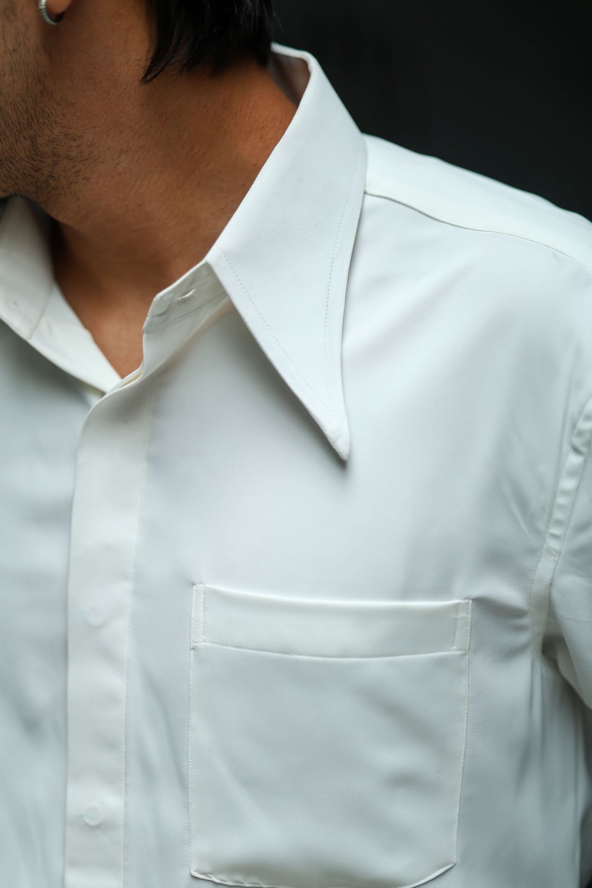 Cloud White Dagger Collar Shirt