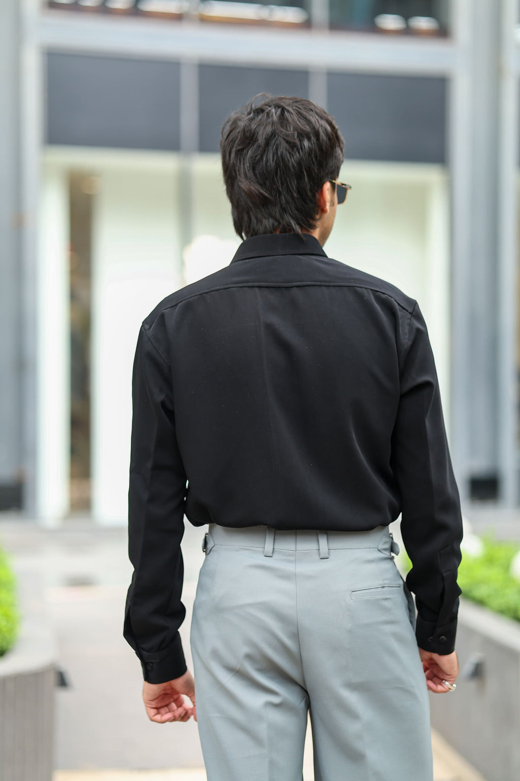 Midnight Black Dagger Collar Shirt